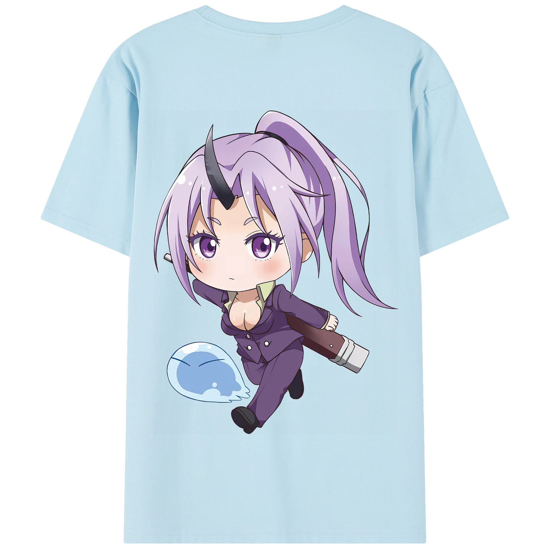 （画像用） 転スラ Regarding Reincarnated to Slime 綿100％半袖Tシャツ（背面プリント）